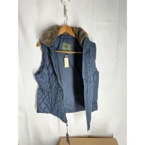 Eddie Bauer NWT Navy Blue Premium Goose Down Vest Women's XL